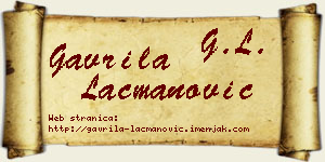 Gavrila Lacmanović vizit kartica